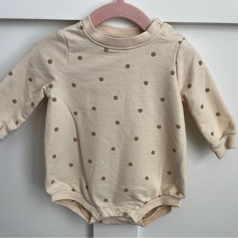 Cat & Jack Polka Dot Baby Bodysuit Cream